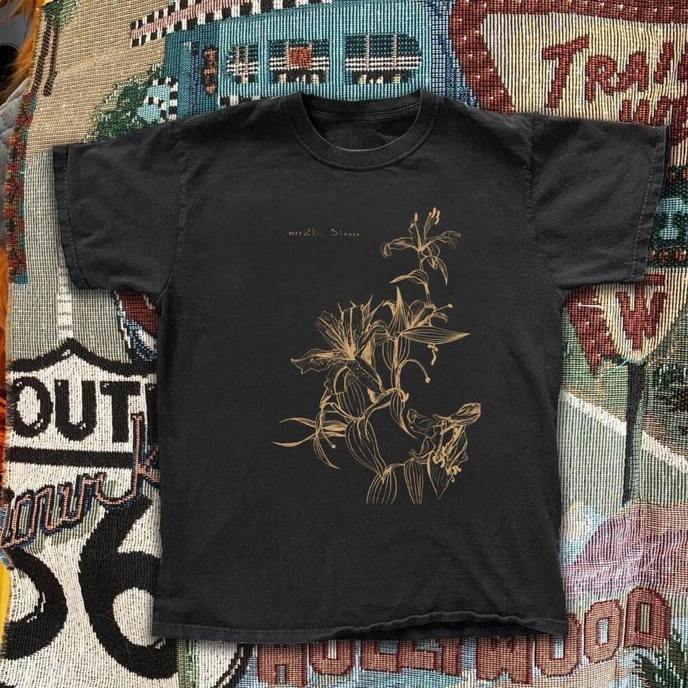 Black & Gold Floral Graphic Tee
